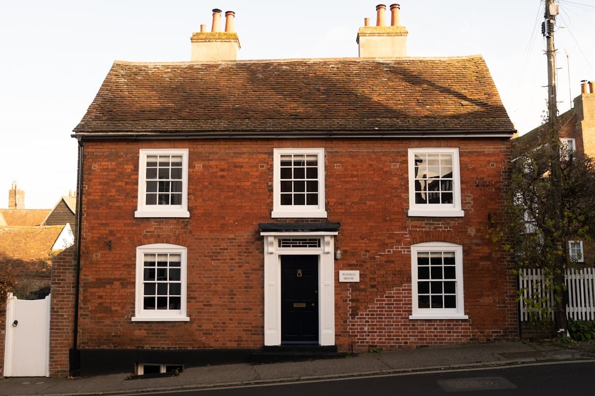 A traditional British home on moving day